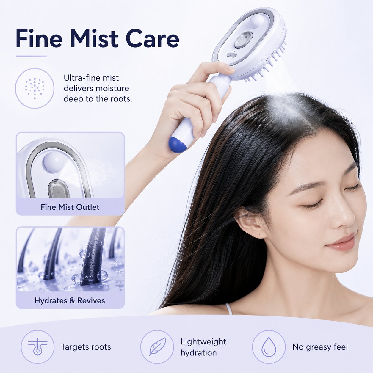 3-in-1 Scalp Spa: Red Light & Misting Detangler - 2